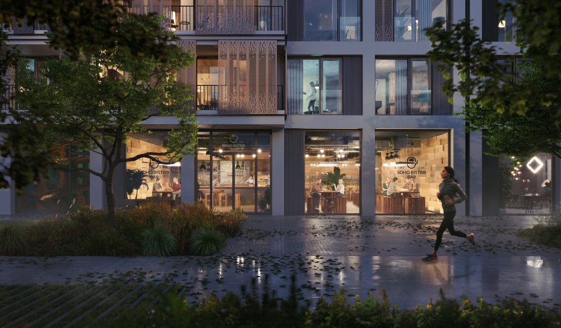 The project is located in the southern part of Holešovice and will bring a total of 550 apartments and almost 4,000 square meters of retail space.